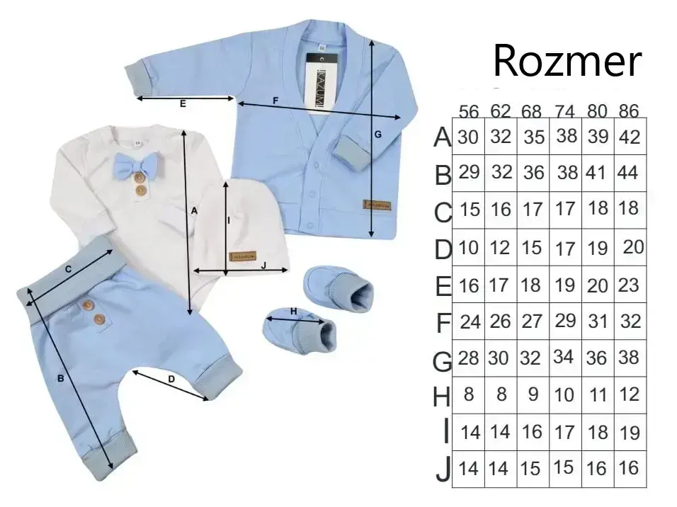 Kojenecká súprava na krst pre chlapca – šťastné bábätko v milom oblečku | azalka.sk