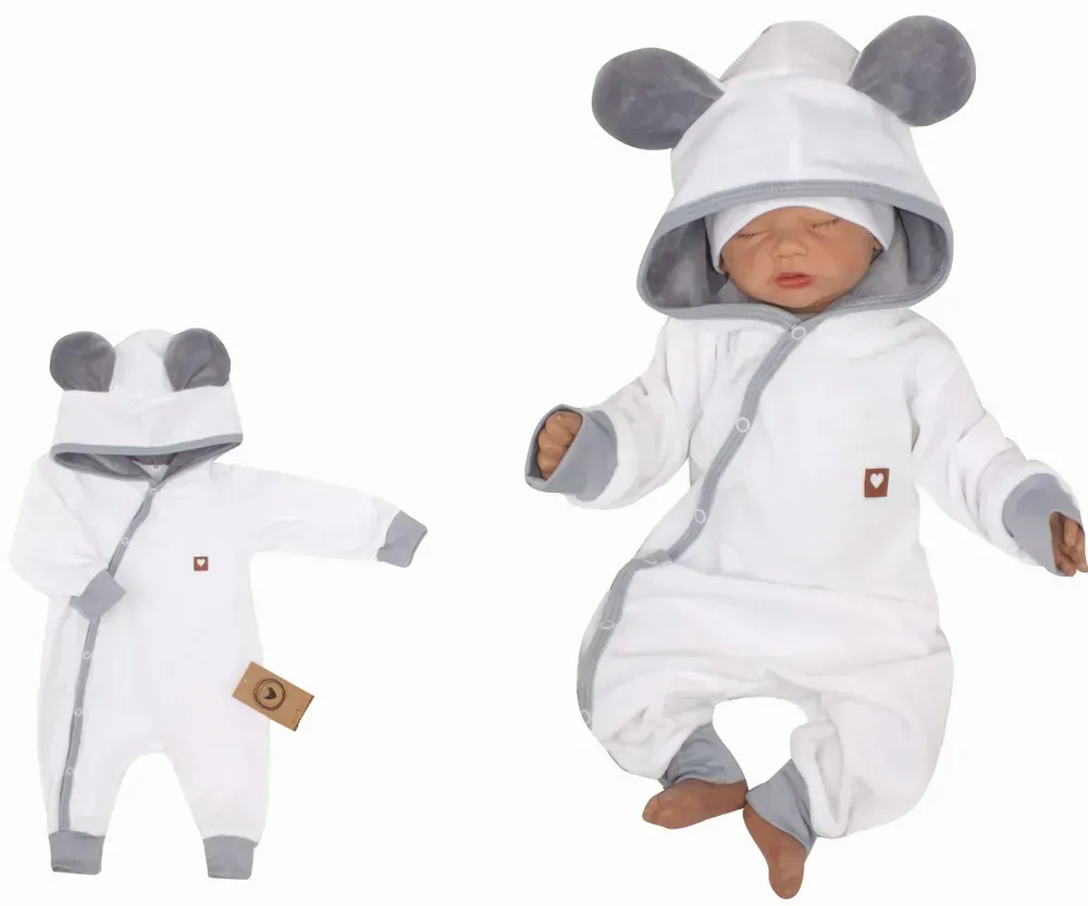 Kojenecká pletená kombinéza - overal cappuccino