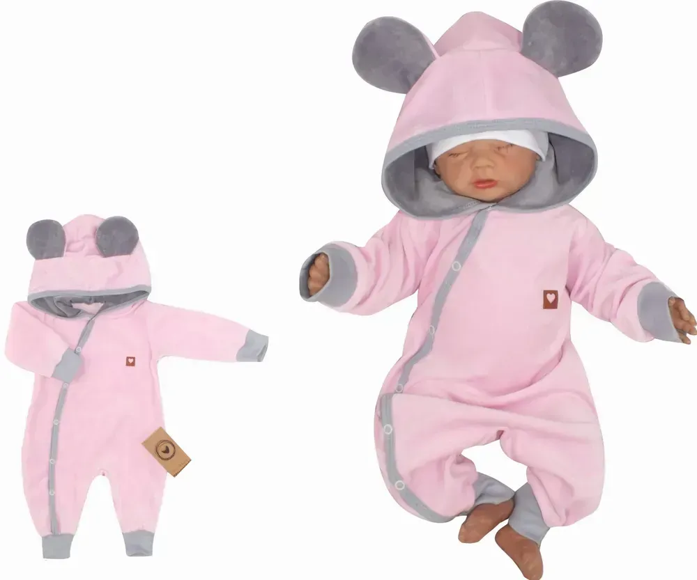 Kojenecká pletená kombinéza - overal biela