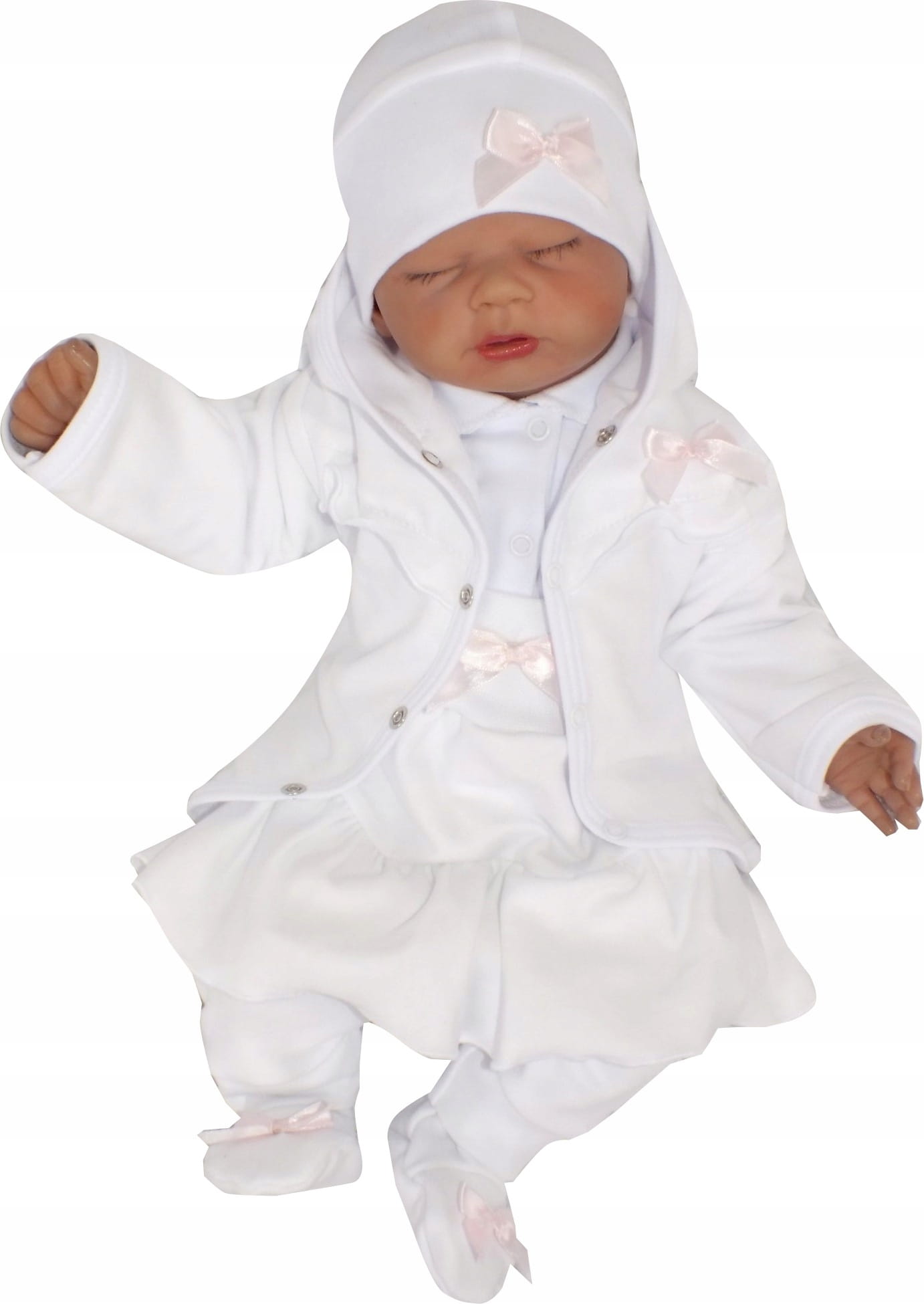 Kojenecká súprava na krst 4 dielna biela