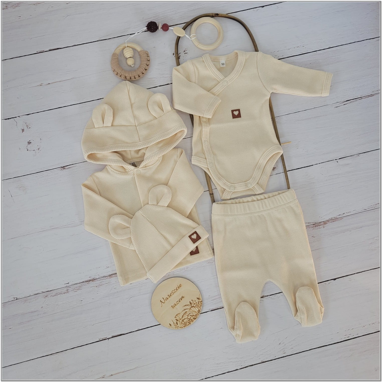 Súprava do pôrodnice 4 dielna béžová