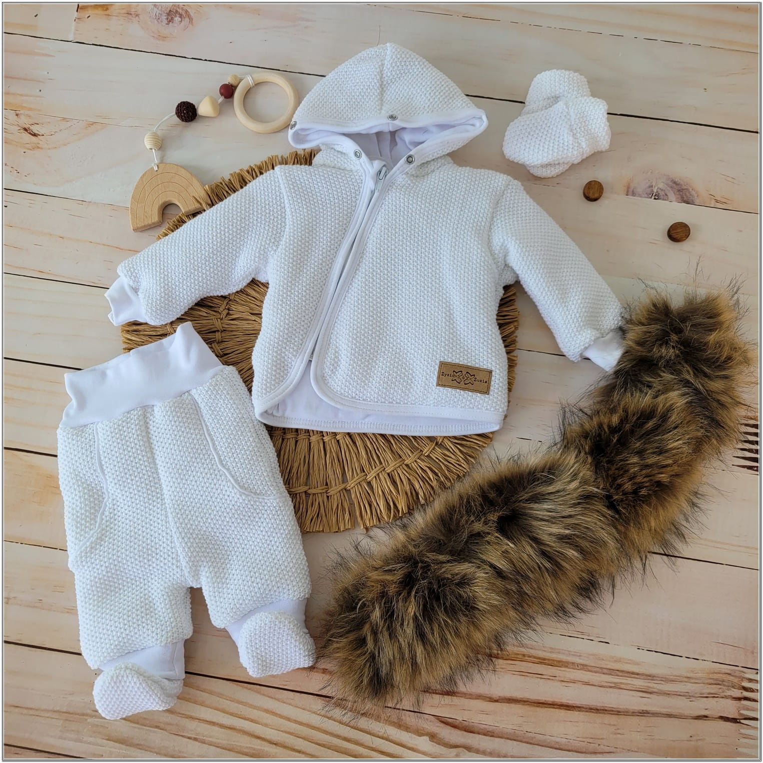 Zateplená kojenecká súprava bundička a nohavice