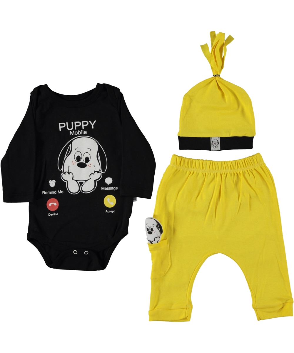 Kojenecká 3 - dielna súprava  Námorník šedá - čierna