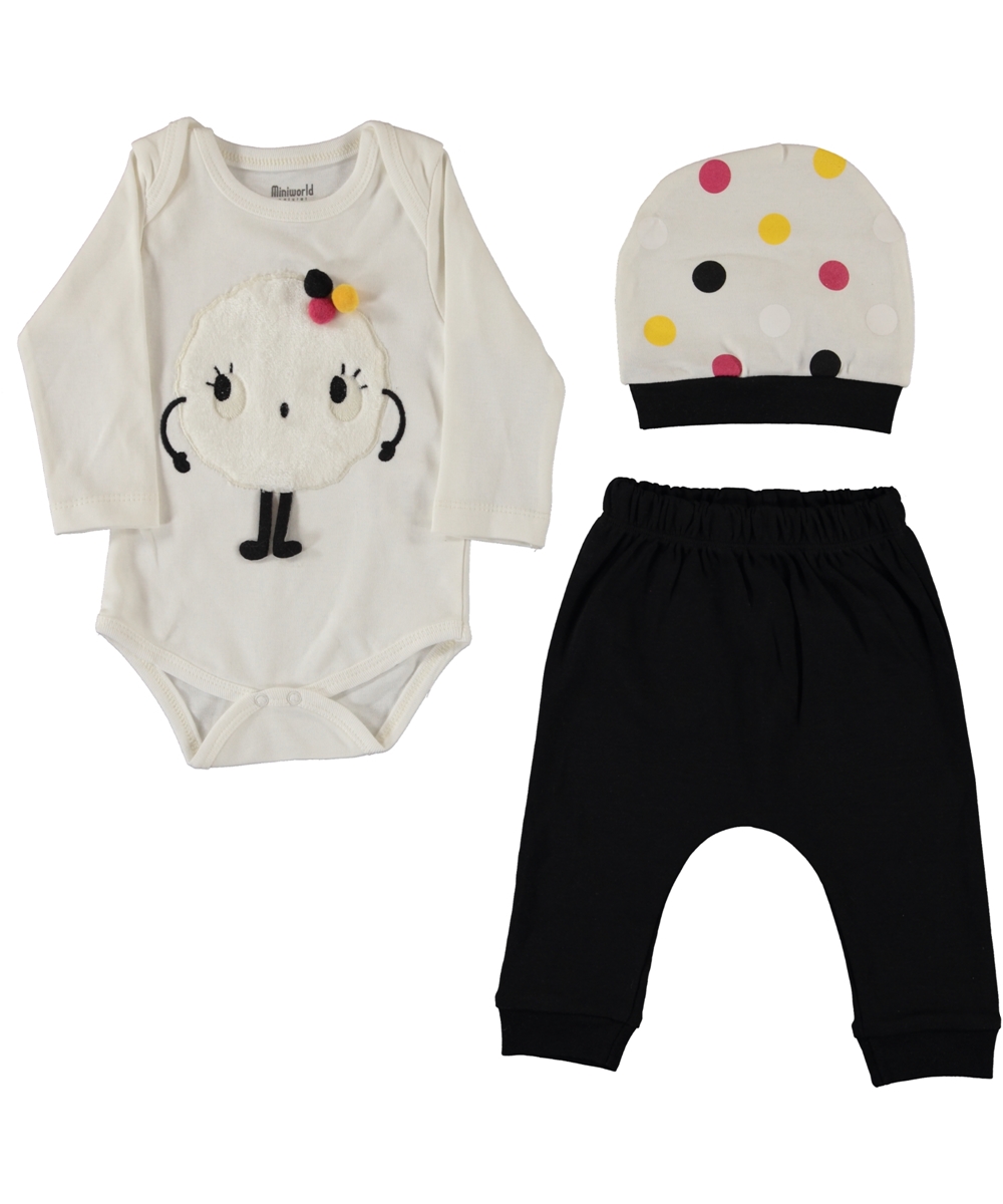 Kojenecká 3 - dielna súprava  Námorník šedá - čierna