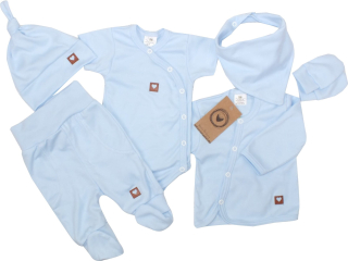 Kojenecká súprava 6-dielna bledomodrá