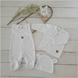 Kojenecká súprava pre novorodenca biela