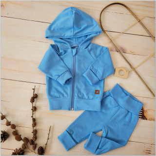 Kojenecká tepláková súprava dvojdielna  svetlomodrá