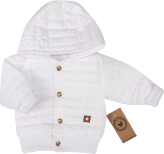 Kojenecká bunda biela prešívaná