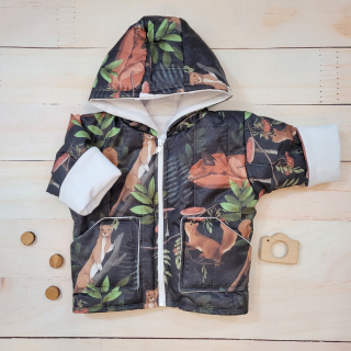 Jesenná bunda pre bábätká motív zvieratká