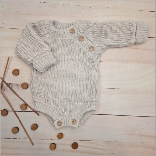 Pletené kojenecké body capuccino