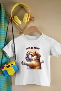 Vtipné tričko pre deti s motívom pes biele